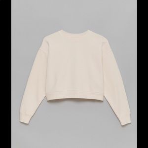 Girlfriend Collective Ecru Cropped Sweatshirt